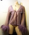 LOVELY by MITCHEL GROSS OSTRICH FEATHER & CHIFFON JACKET with TANK Size 8